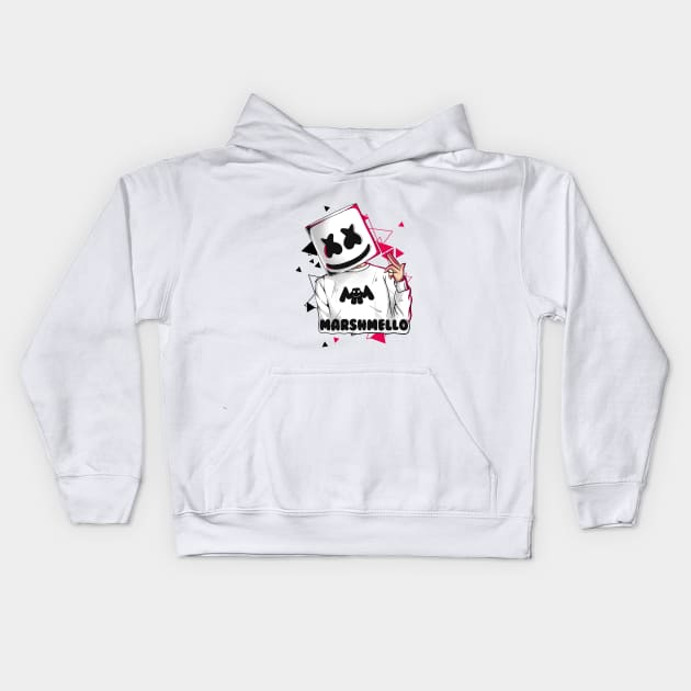 Marshmello | Pink Neon Kids Hoodie by DenielHast